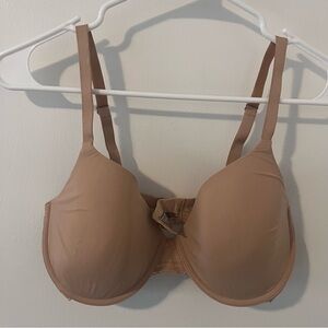 GapBody Favorite T-Shirt Lace Bra Underwire Full Coverage Nude Tan 34DD